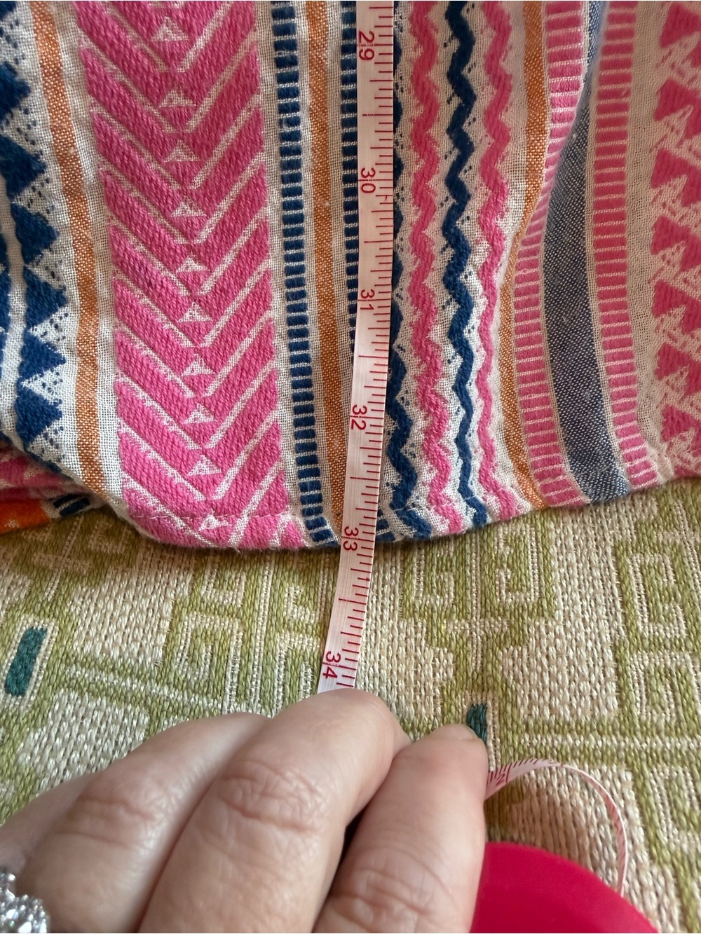THML Pink Striped Summer Dress with Orange & Navy Accents - Picture 6 of 6